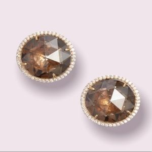 Kate Spade She Has Spark Stud Earrings in Gold Quartz
